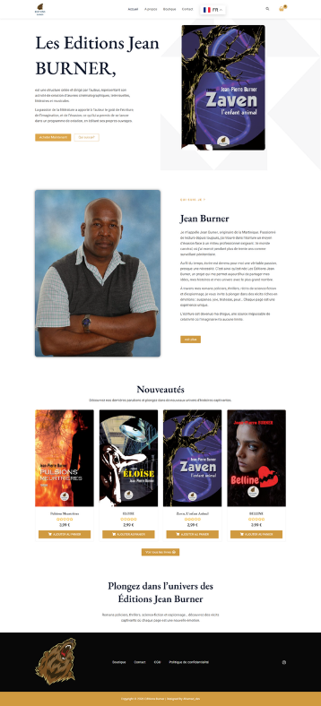 Capture du projet Éditions Jean Burner
