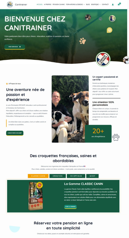 Capture du projet Canitrainer